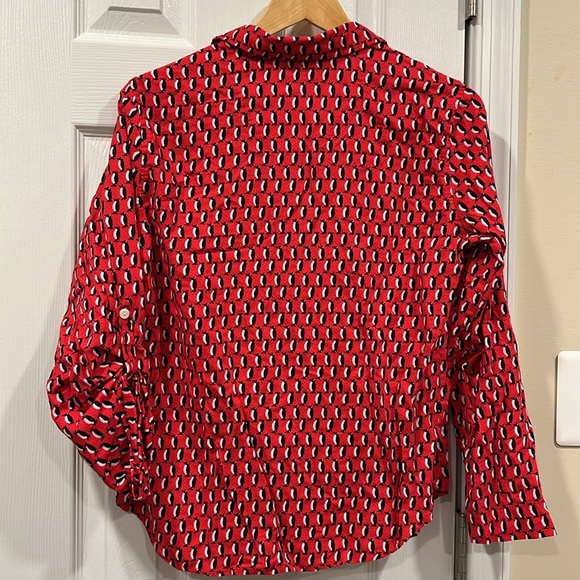 Victorias Secret Dreamer-Soft-Cozy-Warm-Flannel Pajama Top-Red Penguins-small - Picture 4 of 8